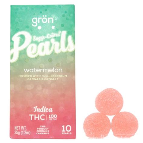 GrÖn Watermelon Pearls 10pk [100mg] Leafly