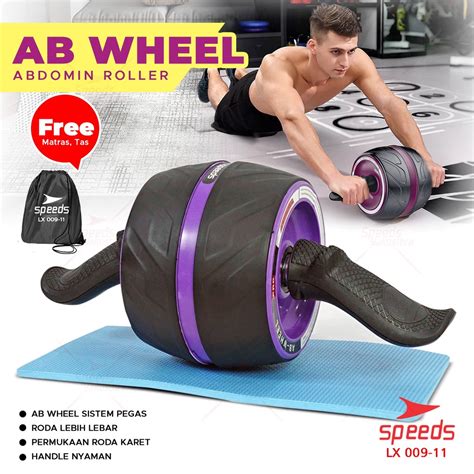 Jual Speeds Ab Wheel Abs Roller Alat Push Up Stand Bar Alat Gym