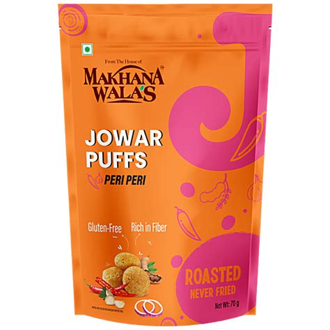 Buy Makhanawala S Jowar Puffs Peri Peri Roasted Gluten Free Online