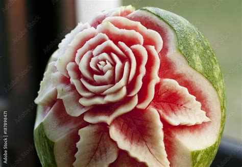 Watermelon Flower Carving