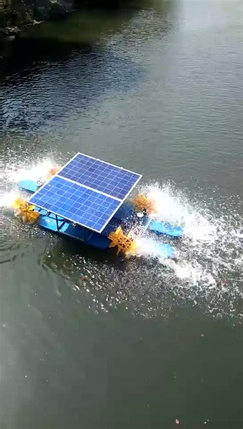 Solar Aerator1hp 2hp Fish Pond Aquaculture Equipment Solar Powered