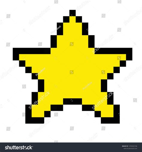 Pixel Art Star Yellow Icon 스톡 벡터(로열티 프리) 1255932196 | Shutterstock