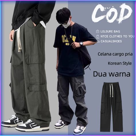 Jual Celana Cargo Panjang Baggy Pants Kulot Pria Cargo Celana Celana