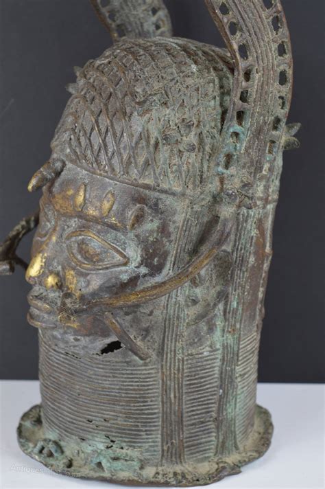 Antiques Atlas Very Large African Benin Bronze Bust C