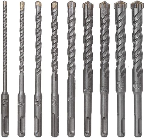 AConnet 3 16 5 8 Masonry Drill Bit Set 9Pcs 3 8 Inch SDS Plus Bit