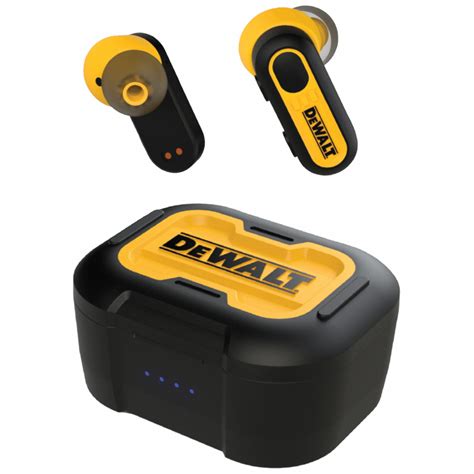 Dewalt Aluminum Iron Plastic Black Yellow Jobsite Pro X1 True Wireless Earbuds With Charging