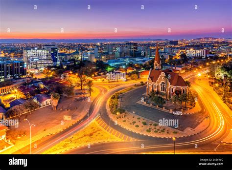 City skyline, Windhoek, Khomas, Namibia Stock Photo - Alamy