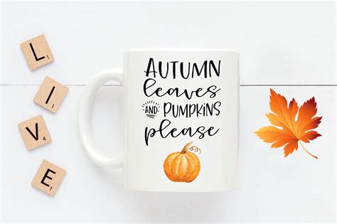 Autumn Leaves And Pumpkins Please Coffee Mug Custom Mugs Mugs