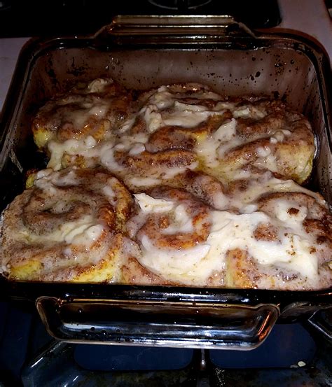 [homemade] My Girlfriend Made Ooey Gooey Sticky Icky Cinnamon Rolls R