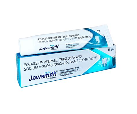 Jawsmith Toothpaste 30 Oral Care Potassium Nitrate Bp 5 Sodium Monofluorophosphate Usp 0 70