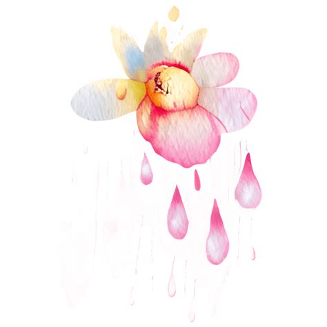 Raindrop Flower Fusion Digital Graphic Creative Fabrica