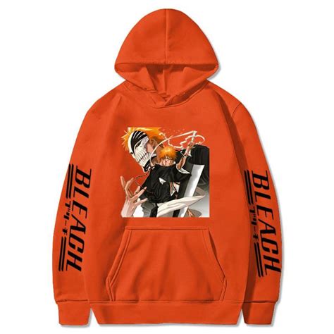 Bleach Hoodies Hot Bleach Kurosaki Ichigo Anime Pullover Hoodie