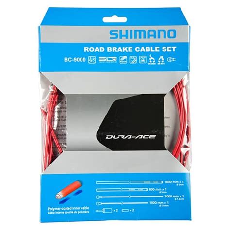 Juego cables de freno Shimano Dura Ace BC 9000 de polímero rojo