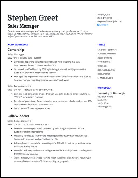 5 Sales Resume Examples That Landed Jobs In 2021 Sales Resume Resume Examples Sales Resume