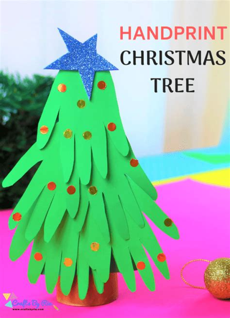 Handprint Christmas Tree Craft For Kids Crafts By Ria