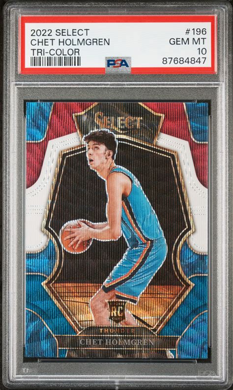 Chet Holmgren 2022 Select 196 Premier Level Tri Color Price Guide