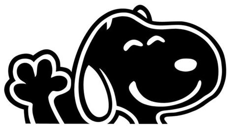 Snoopy Peeking Decal Snoopy Waving Hi Decal Snoopy Laying Etsy