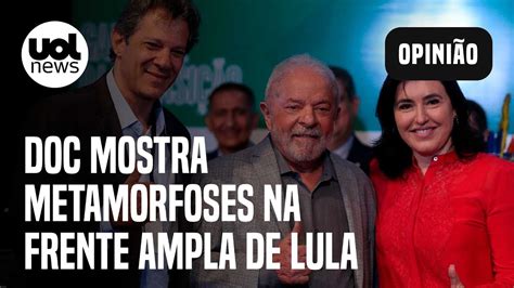 Campanha de Lula teve lema de frente ampla documentário faz balanço de