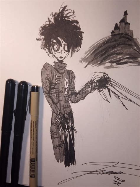 Tim Burton Edward Scissorhands Drawing