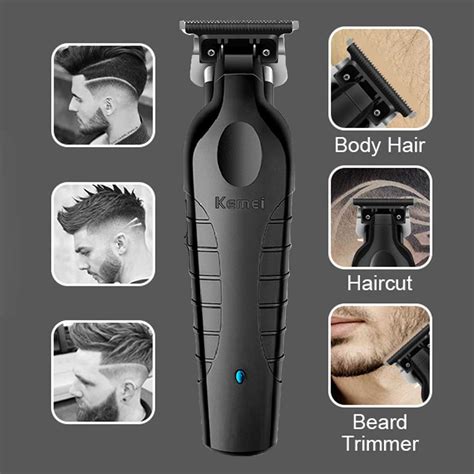 COD Kemei Alat Cukur Rambut Yang Di Cas Elektrik Hair Clipper Trimmer