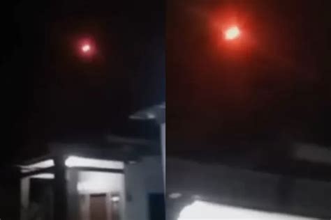 Viral Video Penampakan Bola Cahaya Merah Di Langit Diduga Mirip