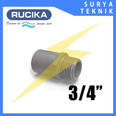 Jual Sok Drat Luar SDL 3 4 Inch Rucika AW Socket SDL Rucika Pvc