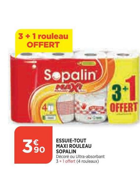 Offre Essuie Tout Maxi Rouleau Sopalin Chez Carrefour Market