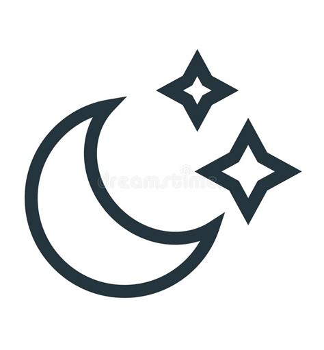 Half Moon Linear Icon Modern Outline Half Moon Logo Concept On Stock