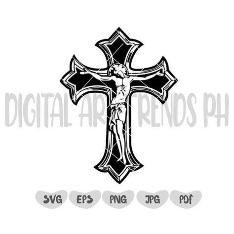 Jesus Cross Svg Crucifix Svg Christian Cross Svg Cross Sv Inspire