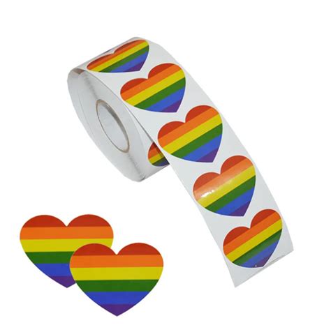 Gay Pride Cute Stickers Love Cute Stickers Roll Pride Flag Labels For Decoration From Yf