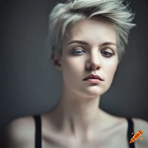 Captivating Portrait Of A Woman With Short Hair On Craiyon