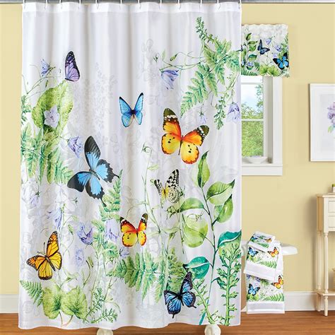 Garden Oasis Butterfly Leaf Shower Curtain Collections Etc