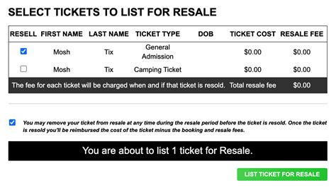 How To Resell Your Ticket Tix Support