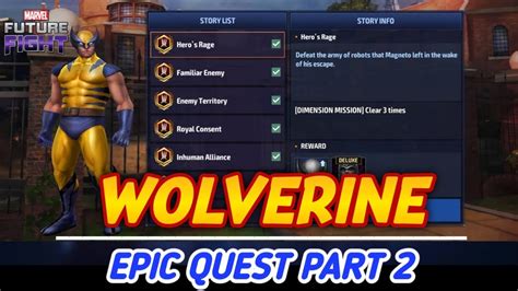 WOLVERINE Epic Quest Part 2 Marvel Future Fight 2020 MFF YouTube