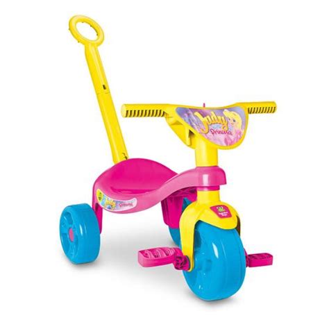 Triciclo Velotrol Infantil Princesa Judy Rosa Tchuco C Haste Samba