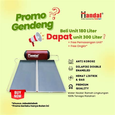 Jual Promo Solar Water Heater Pemanas Air Tenaga Matahari Handal Red