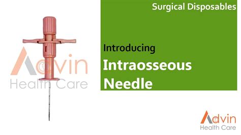 Intraosseous Needle - YouTube