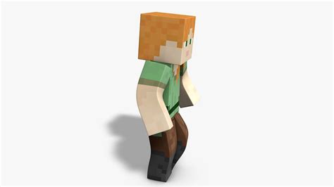 Alex Minecraft Mixamo Animatable Use Your Own Skin D Turbosquid