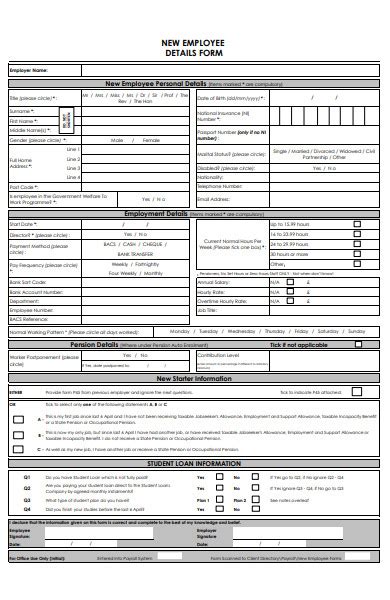 Free 49 Sample Employee Request Forms In Pdf Ms Word