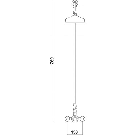 Trisen Aspire Chrome Exposed Thermostatic Rigid Riser Shower