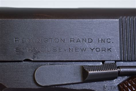 Sold Very Rare Early Jan 1943 3rd Month Production 1st Slide Logo Variant Remington Rand 1911a1