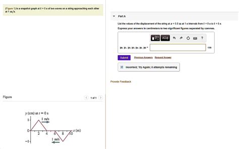 Solved Figure I Is A Snapshot Graph At T 0 S Of Two Waves Approaching Each Other Pan A