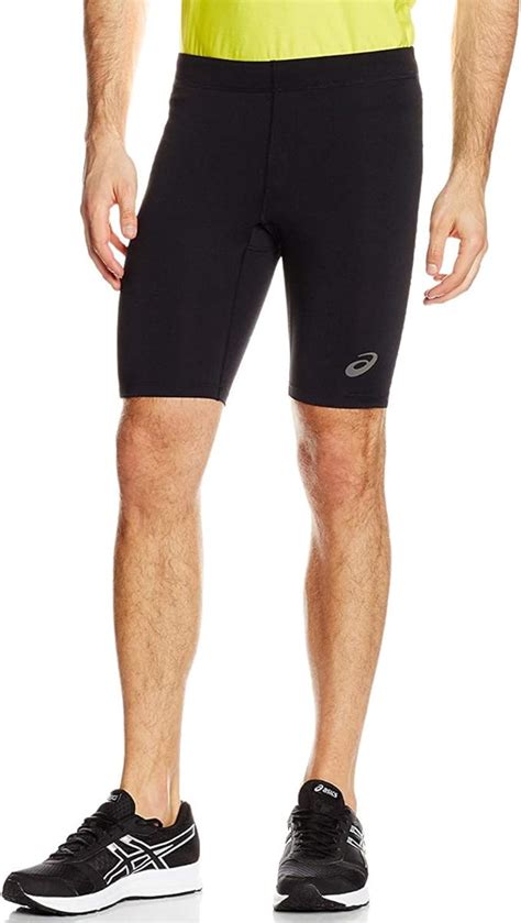 Asics Men S Running Sprinter Tight Shorts Colour Black Size S Amazon