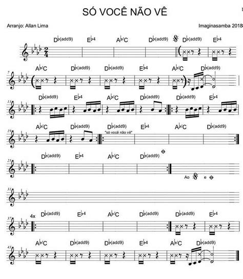 Meu Cavaquinho Partituras Partitura Só Você Não Vê Imaginasamba