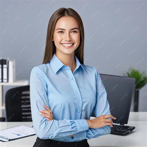 Premium Photo Photo Portrait Of Young Happy Business Woman Office