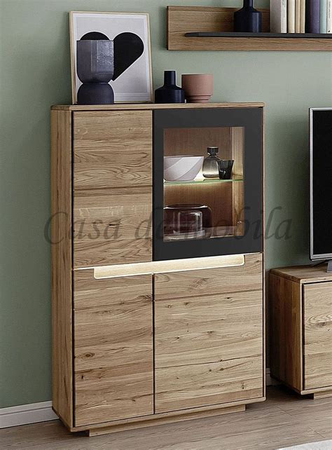 Echtholz Design Highboard X X Cm Wildeiche Massiv Roheffekt Ge Lt