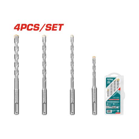 Kit Juego De Brocas SDS plus 4 Piezas Total Ferretería Arocena