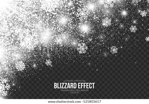 Snow Blizzard Effect On Transparent Background Stock Vector (Royalty Free) 525803617