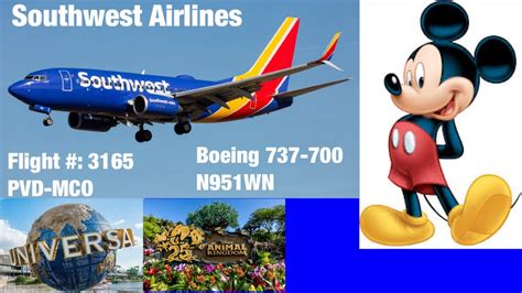 Disney World Full Flight Southwest Airlines Boeing N Wn From