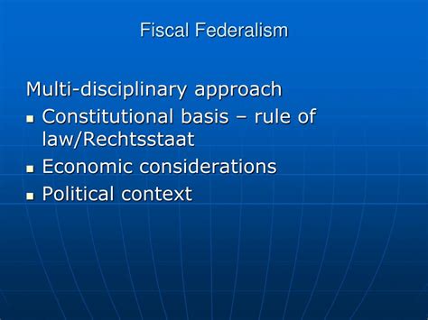 Ppt Fiscal Federalism Powerpoint Presentation Free Download Id 307139